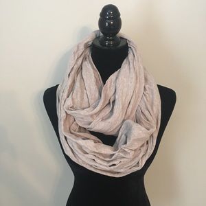 Grey cotton infinity scarf